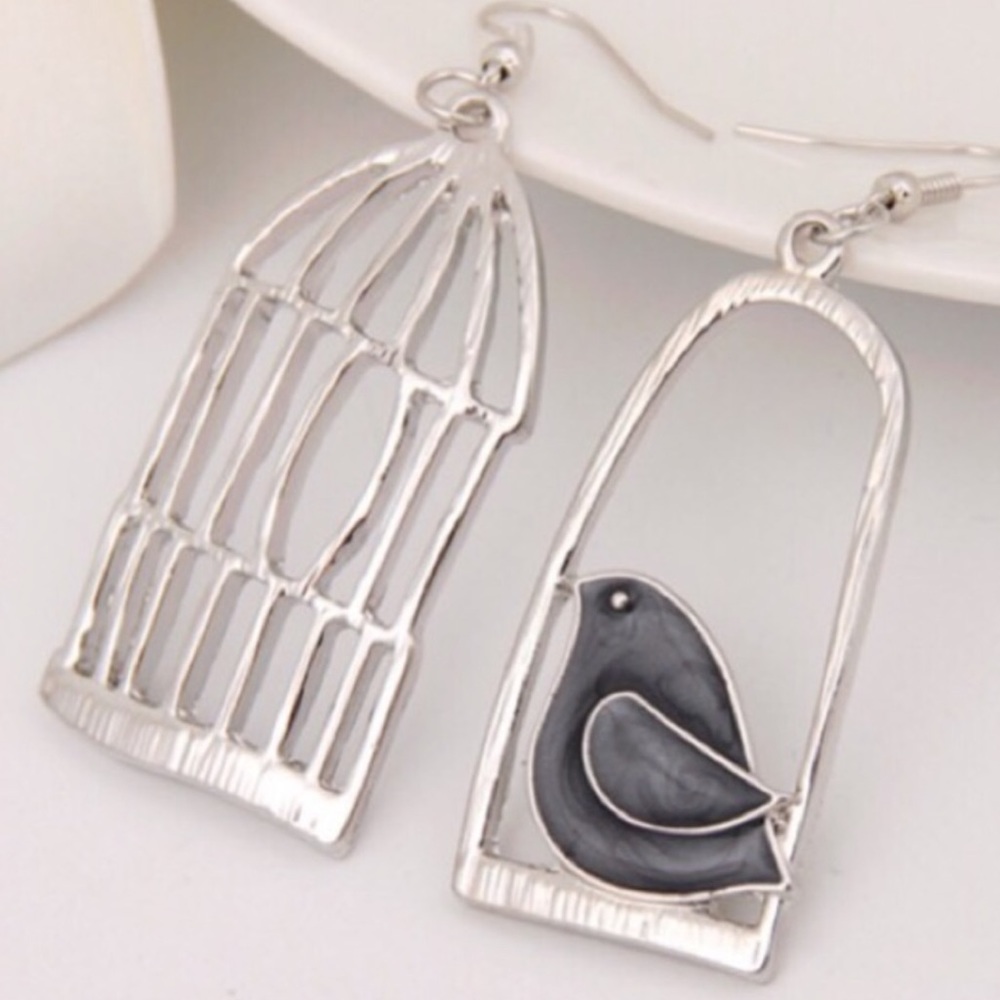 New Bird And Cage Earrings